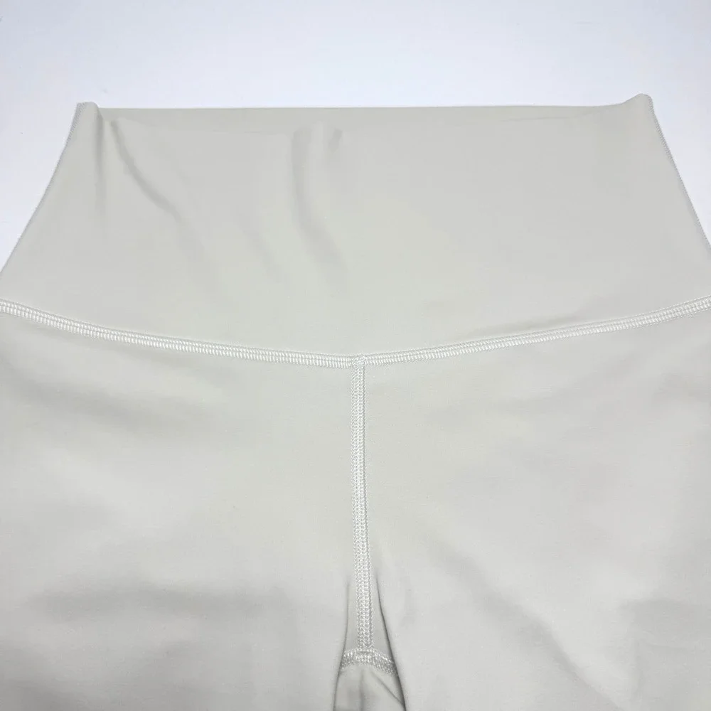 Lululemon Align One Shoulder Bra Shorts Set Ivory Nulu Yoga Athleisure 8 6